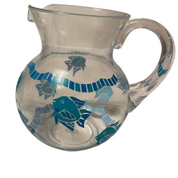 Tropical Fish Acrylic Pitcher with 4 Matching Glasses - Picture 2 of 5